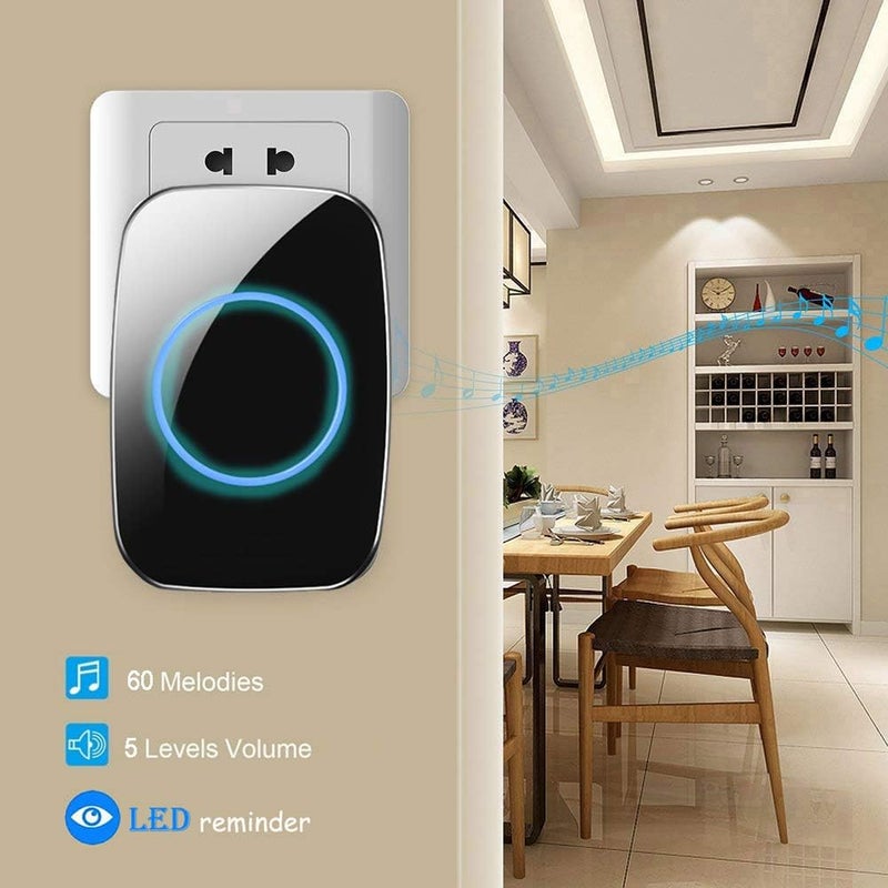 Full House Door Chime When Door Opens, FullHouse Door Sensor Wireless Entry Alarm with 1000ft Range, 60 Chimes and 5 Volume Levels for Business/Store/Home/Office - Image 3